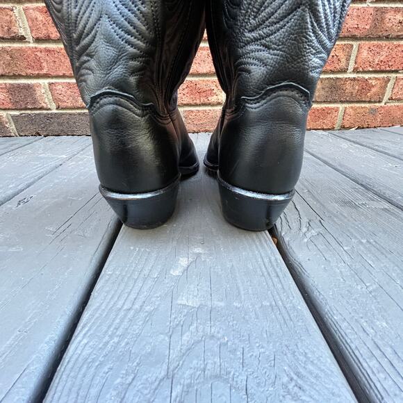 Women's Black Abilene Cowhide Dress Western Cowboy Boots Style 9050 Size 8.5 - Picture 5 of 8